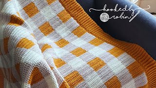 Crochet a Gingham Blanket ANY Size with ANY Yarn 😀🧶 [upl. by Aniluap]