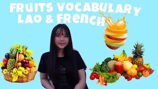 Learning lao Ep4  Fruits vocabulary Lao amp French in 3minutes [upl. by Lunetta]