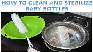 How to Clean and Sterilize Baby Bottles  Home  Tips [upl. by Latterll695]