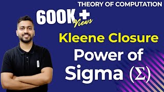 Lec4 Power of Sigma Σ in TOC  Kleene closure in TOC [upl. by Noiwtna]