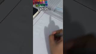 Normal people drawing a circle vs an artist 😂 youtubeshorts art funny [upl. by Ahders]