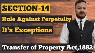 Rule against perpetuitysec14 Transfer of Property Act [upl. by Puduns]