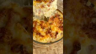 GRATIN MOZZA LARDONS recette gratin recettefacile [upl. by Sommer]