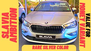 Skoda Slavia Rare Silver Color  Value for Money Variant  On Road Price [upl. by Cavuoto]