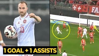 United fans praised Eriksen after scored goal and assists against Switzerland last night [upl. by Iggam]