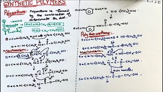 Synthetic polymers  condensation polymerisation  polyurethane  MSc chemistry [upl. by Botti]