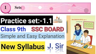 Practice set 11 Sets Class 9 Algebra maths 1 std 9th SSC SETS MH Baord JSir explanation in Hindi [upl. by Annodas409]