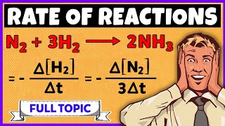 Rate of Reactions  How to calculate rate of a reaction  Chemical Kinetics [upl. by Raseac87]