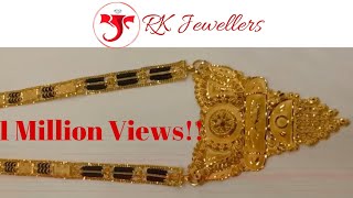 Latest Gold Mangalsutra Designs With Weight  Riks with Awesome LifeRK Jewellers [upl. by Labotsirhc488]