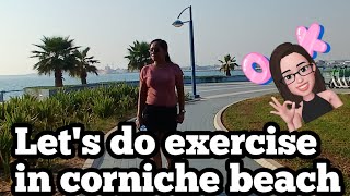 Lets Do jogging in Corniche Beach Abu Dhabi Veronica GVlog [upl. by Mot]