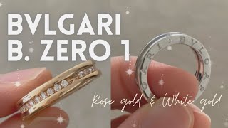 Bvlgari B Zero 1 Rose Gold Ring  White Gold Ring Unboxing [upl. by Anitnamaid739]