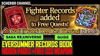 Fighter Records Book Hidden Pages amp Free SSS Weapon  Galatea Attacks Romancing SaGa reUniverSe [upl. by Carolynn242]