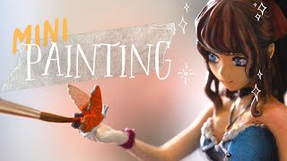 Painting my SMALLEST ANIME FIGURE relaxing  QA  ELEGOO 3d resin printing [upl. by Anwahsit]