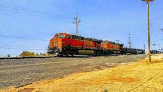 BNSF 5721 Leads the KCKTEM through Lubbock TX [upl. by Baudin]