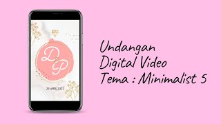 Undangan Digital Video Tema  Minimalis 5 [upl. by Viglione]