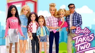 Barbie Family Dreamhouse  It Takes Two Doll Adventures [upl. by Ardnasak]