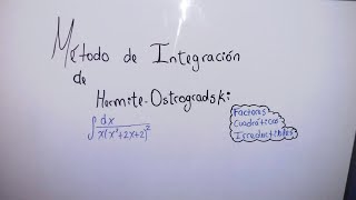 Integración con el MÉTODO de HERMITEOSTROGRASDKI II Trabajo de Unive rsidad [upl. by Wixted]