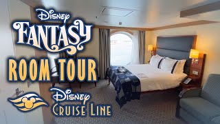 Accessible Deluxe Family Oceanview Stateroom Room Tour  Disney Fantasy from Disney Cruise Line [upl. by Pasahow]