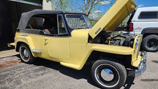 1948 Willys Jeepster  Start Up Drive and Walk Around Video [upl. by Au]