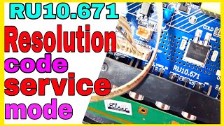 RU10671 Resolution code  service mode code [upl. by Elpmet]