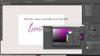 Using Lovestory SVG Font in Photoshop CC 2018 [upl. by Ahcsrop]