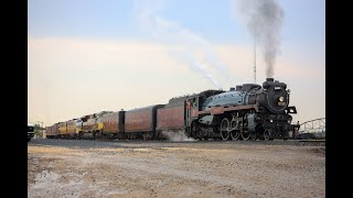 chasing CP 2816 North Final Spike Steam excursion from Karlstad MN to Winnipeg MB [upl. by Alage]