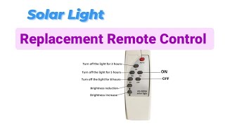 Replacement Solar Light Remote Control  Remote Control for Solar Light [upl. by Gilud517]