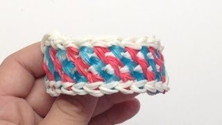 NEW How to Make a Rainbow Loom Interweaved Lock Bracelet Requires 2 Looms [upl. by Notnilk162]