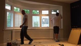 Installing Cafe Style Plantation Shutters to a Bay Window [upl. by Trixie]