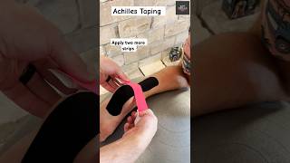 Kinesiology Taping technique for Achilles pain Reduce calf soreness 🔥💯 athlete basketball pain [upl. by Rosario]