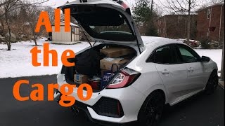 2017 Civic hatch Sport  hows the cargo room [upl. by Wolsky]