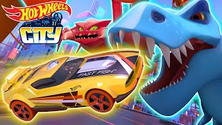 Ultimate Garage Crew Faceoff Against Giant Creatures in Hot Wheels City 🐲🏎 [upl. by Madalena]