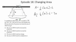 Episode 18 Changing Area New PSAT Math Calculator [upl. by Jelena990]