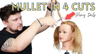 HOW TO CUT A MULLET HAIRCUT TUTORIAL EASY HOW TO TIKTOK MULLET CUT  hair cut trends 2021 [upl. by Auqeenwahs]