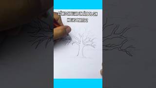 Cómo dibujar un árbol sin hojas PARTE 2 árbol dibujo dibujararbol drawing aprenderadibujar [upl. by Hcelemile]