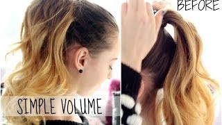 VOLUMIZED PONYTAIL HAIRSTYLE  QUICK amp EASY [upl. by Ynahirb]