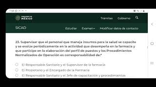 Examen SICAD COFEPRIS 14 de Febrero 2023 aprueba a la primera y obtén tu constancia [upl. by Euhc573]