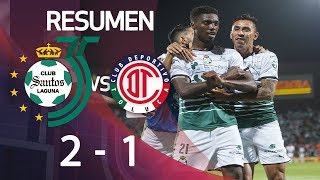 Santos 21 Toluca  Final Ida  Clausura 2018 [upl. by Yelrihs991]