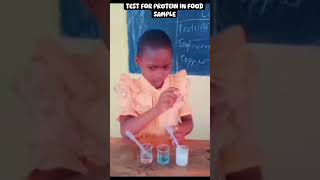 Test for Protein in food sample BiosForLife BiosTamu shorts viralvideo science [upl. by Thorne145]