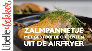 Zalmpannetje met gestoofde groenten uit de airfryer [upl. by Gannes767]