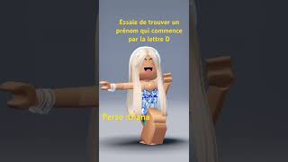 Essaie de trouver un prénom qui commence par la lettre D roblox humour [upl. by Kcirdor371]