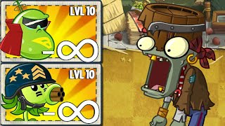 PvZ 2 Power Up Infinite  Plants x5 Vs 100 Barrelhead Zombies level 7 [upl. by Ajssatan350]