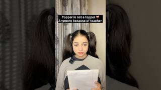 Are you also a topper🙃topper topperstalk schoollife truestory ytshortsindia ytshorts short [upl. by Stig155]