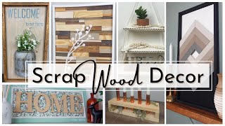 SIX Scrap Wood Decor DIY Ideas for your Home  Waste Wood Project Ideas [upl. by Hinkel811]