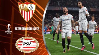 Sevilla vs PSV Extended Highlights  UEL Playoff 1st Leg  CBS Sports Golazo  Europe [upl. by Wendolyn]