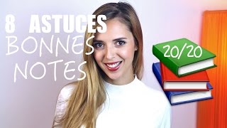 8 astuces BONNES NOTES  comment réussir ses études [upl. by Aettam]