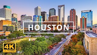 Houston Texas USA 🇺🇸  4K Drone Footage [upl. by Akirre]