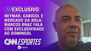 Neymar Gabigol e Mercado da Bola Marcos Braz fala com exclusividade ao Domingol  DOMINGOL [upl. by Anoyet273]