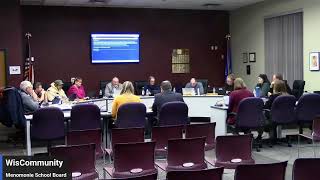 Menomonie School Board Meeting for 1222024 [upl. by Hulburt]