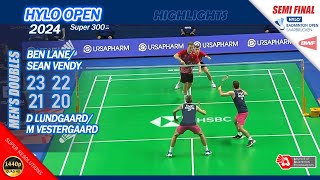 Ben Lane  Sean Vendy vs Daniel Lundgaard  Mads Vestergaard  Hylo Open 2024  SF MD Highlights [upl. by Silecara]